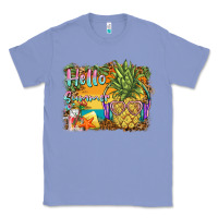 Colony Blue hello summer pineapple Classic Tee - BarkalooDesign