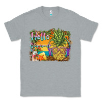 Heather Grey hello summer pineapple Classic Tee - BarkalooDesign