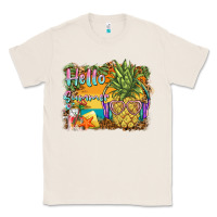 Natural hello summer pineapple Classic Tee - BarkalooDesign