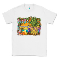White hello summer pineapple Classic Tee - BarkalooDesign