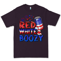 Plum red white boozy Premium Tee - NancyCooperArtShop