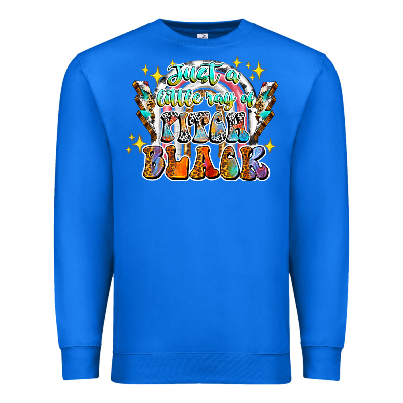 Just A Little Ray Of Pitch Black Premium Sweatshirt by CowhideDigitalArt | Teevron