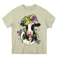 Mossy mardi gras cow Heavy Core Tee - MaliasSmallBusiness