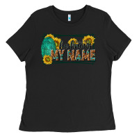 Black he knows my name isaiah 43 1 Ladies Tee - NancyCooperArtShop