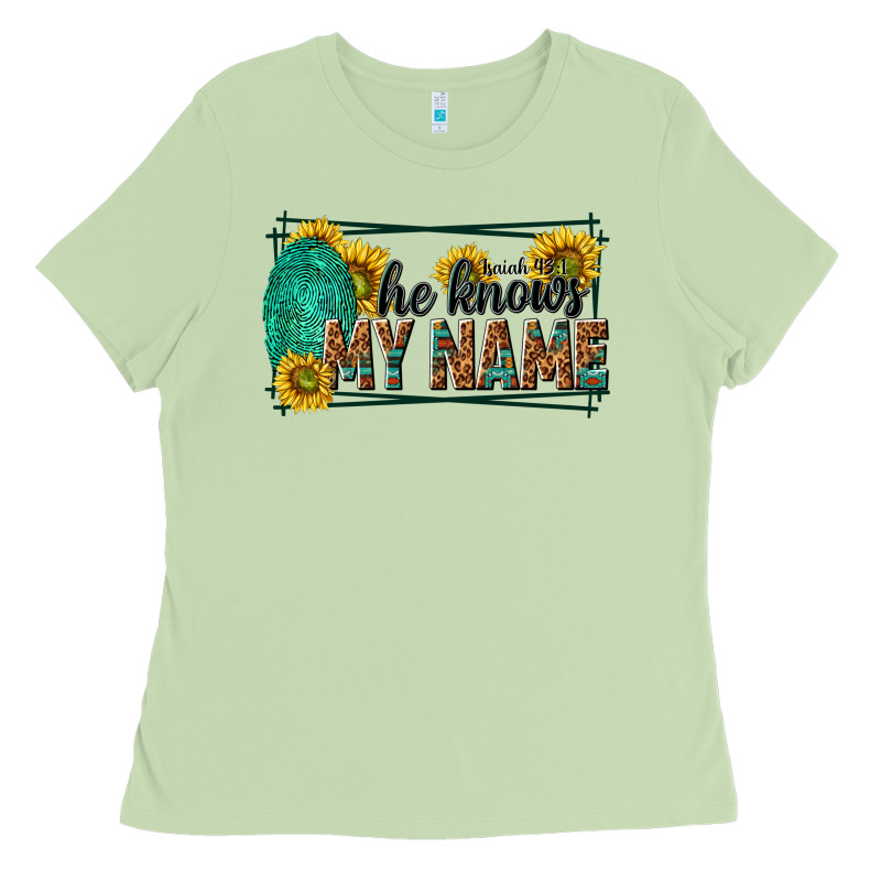 He Knows My Name Isaiah 43 1 Ladies Tee by NancyCooperArtShop | Teevron