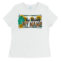 White he knows my name isaiah 43 1 Ladies Tee - NancyCooperArtShop