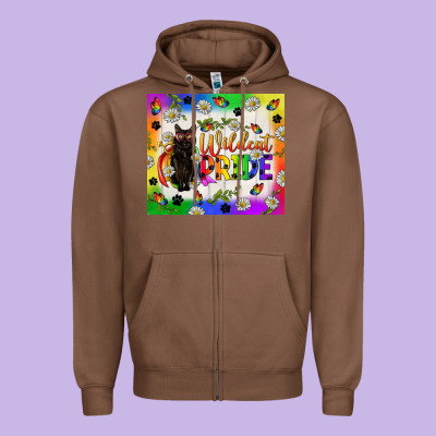 Wildcat Pride Lgbtq Tumbler Zipper Hoodie Designed By Bundleandbundleshop