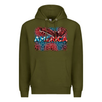 Army Green America america america america 4th of july Premium Hoodie - FaDigitalArtStudio