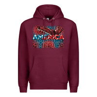 Burgundy America america america america 4th of july Premium Hoodie - FaDigitalArtStudio