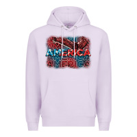 Lilac America america america america 4th of july Premium Hoodie - FaDigitalArtStudio
