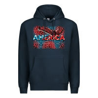 Navy America america america america 4th of july Premium Hoodie - FaDigitalArtStudio