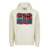 Oatmeal Heather America america america america 4th of july Premium Hoodie - FaDigitalArtStudio