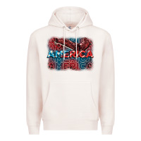 Pale Pink America america america america 4th of july Premium Hoodie - FaDigitalArtStudio