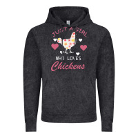 Vintage Black Just A Girl Who Love Chickens Vintage Hoodie - Bettercallsaul