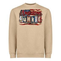 Mushroom American junkie 4th of july Heavyweight Sweatshirt - CowGirlArtShop