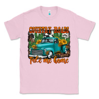 Bubblegum Pink country roads take me home old western truck Classic Tee - Jasminsmagicworld