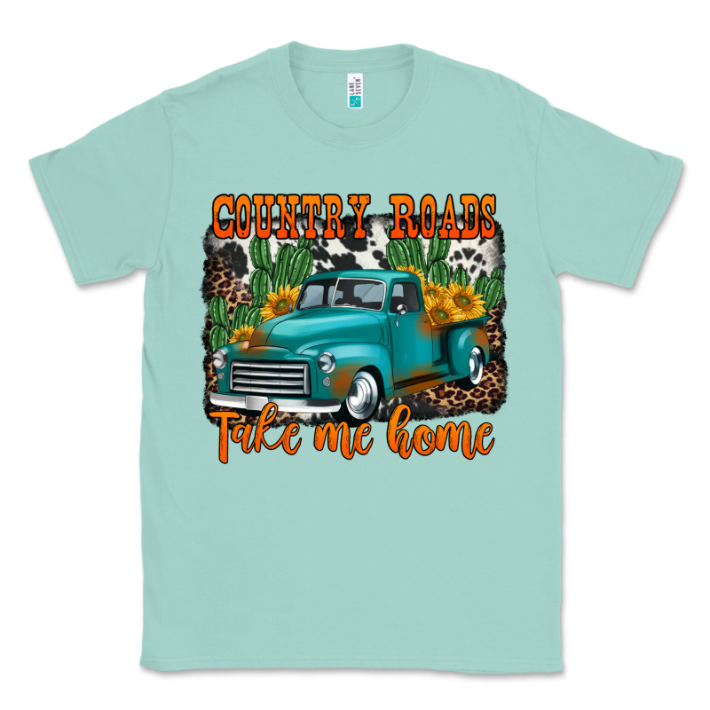 Country Roads Take Me Home Old Western Truck Classic Tee by Jasminsmagicworld | Teevron