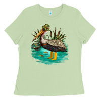 Matcha fishing pelican camp Ladies Tee - NancyCooperArtShop