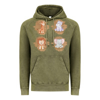 Vintage Olive Safari Baby Animal Clipart Vintage Hoodie - Bettercallsaul