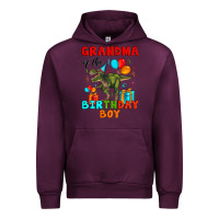 Mauve Wine grandma of the birthday boy t rex Urban Hoodie - Artiststas