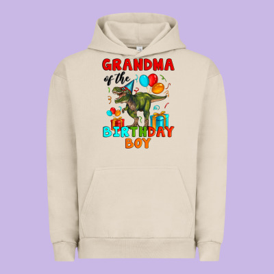 Grandma Of The Birthday Boy T Rex Urban Hoodie Designed By Artiststas