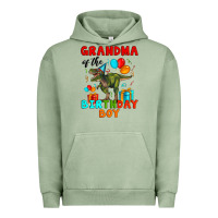 Pigment Oil Green grandma of the birthday boy t rex Urban Hoodie - Artiststas