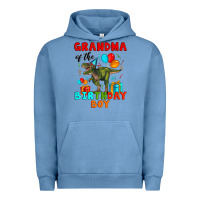 Pigment Pebble Blue grandma of the birthday boy t rex Urban Hoodie - Artiststas