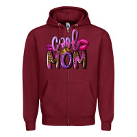 Burgundy Cool mom Mother's Day Zipper Hoodie - FaDigitalArtStudio
