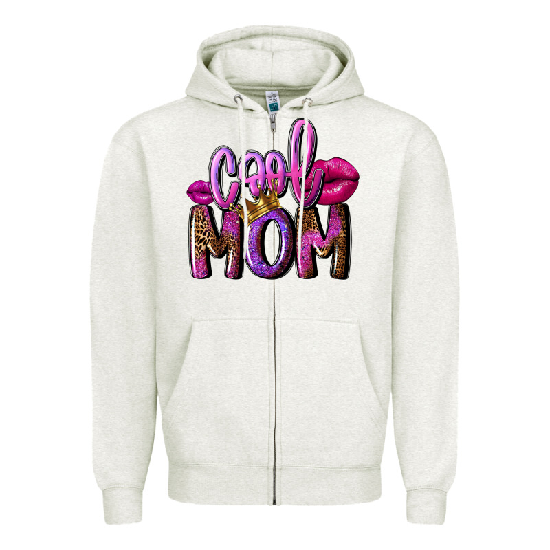 Cool Mom Mother's Day Zipper Hoodie by FaDigitalArtStudio | Teevron