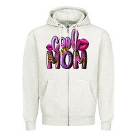 Oatmeal Heather Cool mom Mother's Day Zipper Hoodie - FaDigitalArtStudio