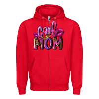 Red Cool mom Mother's Day Zipper Hoodie - FaDigitalArtStudio
