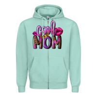 Seafoam Cool mom Mother's Day Zipper Hoodie - FaDigitalArtStudio