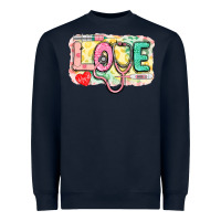 Navy Love Nursing leopard Heavyweight Sweatshirt - CowGirlArtShop