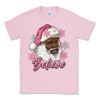 Bubblegum Pink pink christmas african american santa believe Classic Tee - RanaPortraitStore