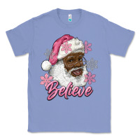 Colony Blue pink christmas african american santa believe Classic Tee - RanaPortraitStore