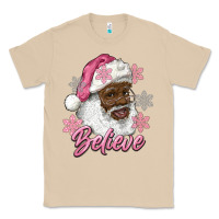 Mushroom pink christmas african american santa believe Classic Tee - RanaPortraitStore