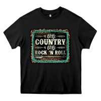 Black a little country a little rock n roll Heavy Core Tee - AdoDesignShop