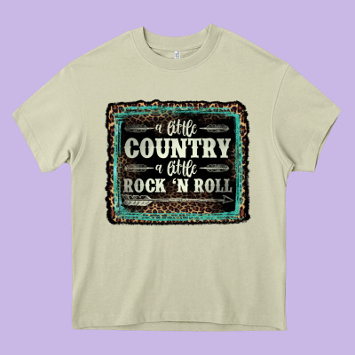 A Little Country A Little Rock N Roll Heavy Core Tee Designed By Adodesignshop