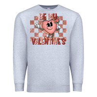 Heather Grey Be My Valentines Premium Sweatshirt - CowhideDigitalArt