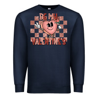 Navy Be My Valentines Premium Sweatshirt - CowhideDigitalArt