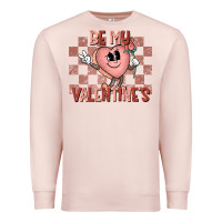Pale Pink Be My Valentines Premium Sweatshirt - CowhideDigitalArt