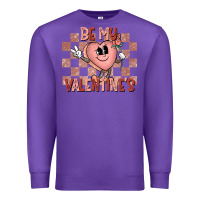 Purple Be My Valentines Premium Sweatshirt - CowhideDigitalArt