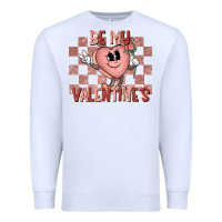 White Be My Valentines Premium Sweatshirt - CowhideDigitalArt