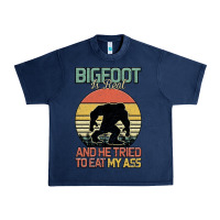 Navy Bigfoot is real and he tried to eat my ass Urban Heavy Tee - Bettercallsaul