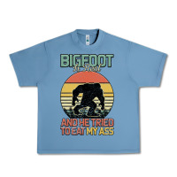 Pebble Blue Bigfoot is real and he tried to eat my ass Urban Heavy Tee - Bettercallsaul
