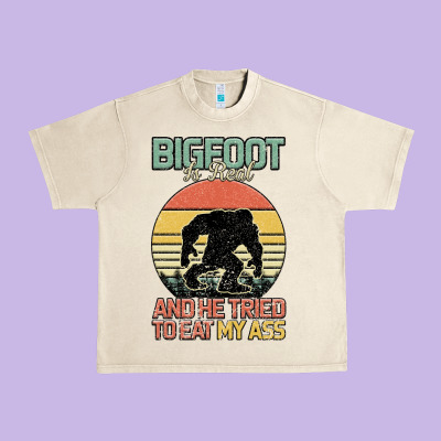 Bigfoot Is Real And He Tried To Eat My Ass Urban Heavy Tee Designed By Bettercallsaul