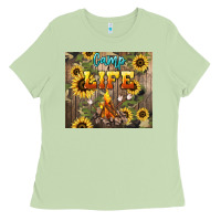 Matcha camp life Ladies Tee - NancyCooperArtShop