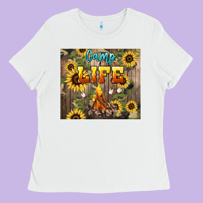 Camp Life Ladies Tee Designed By Nancycooperartshop