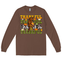 Chestnut Thankful Thankful Thankful Long Sleeve Tee - NancyCooperArtShop