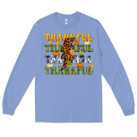 Colony Blue Thankful Thankful Thankful Long Sleeve Tee - NancyCooperArtShop
